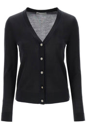 Tory Burch 'Simone' Wool And Silk Cardigan   Black