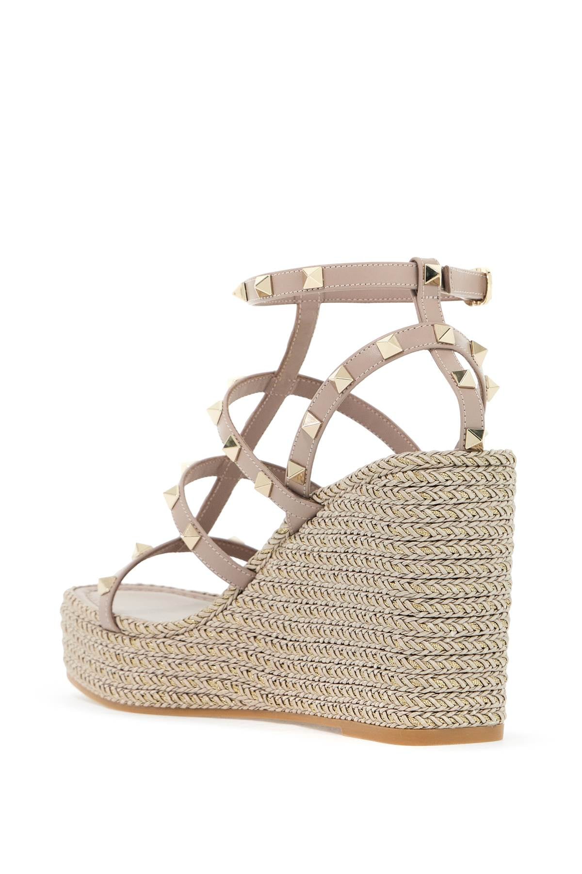 Valentino Garavani Rockstud Wedge Sand   Neutral