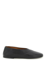 Marsell Leather Coltellaccio Ballet Flats   Black