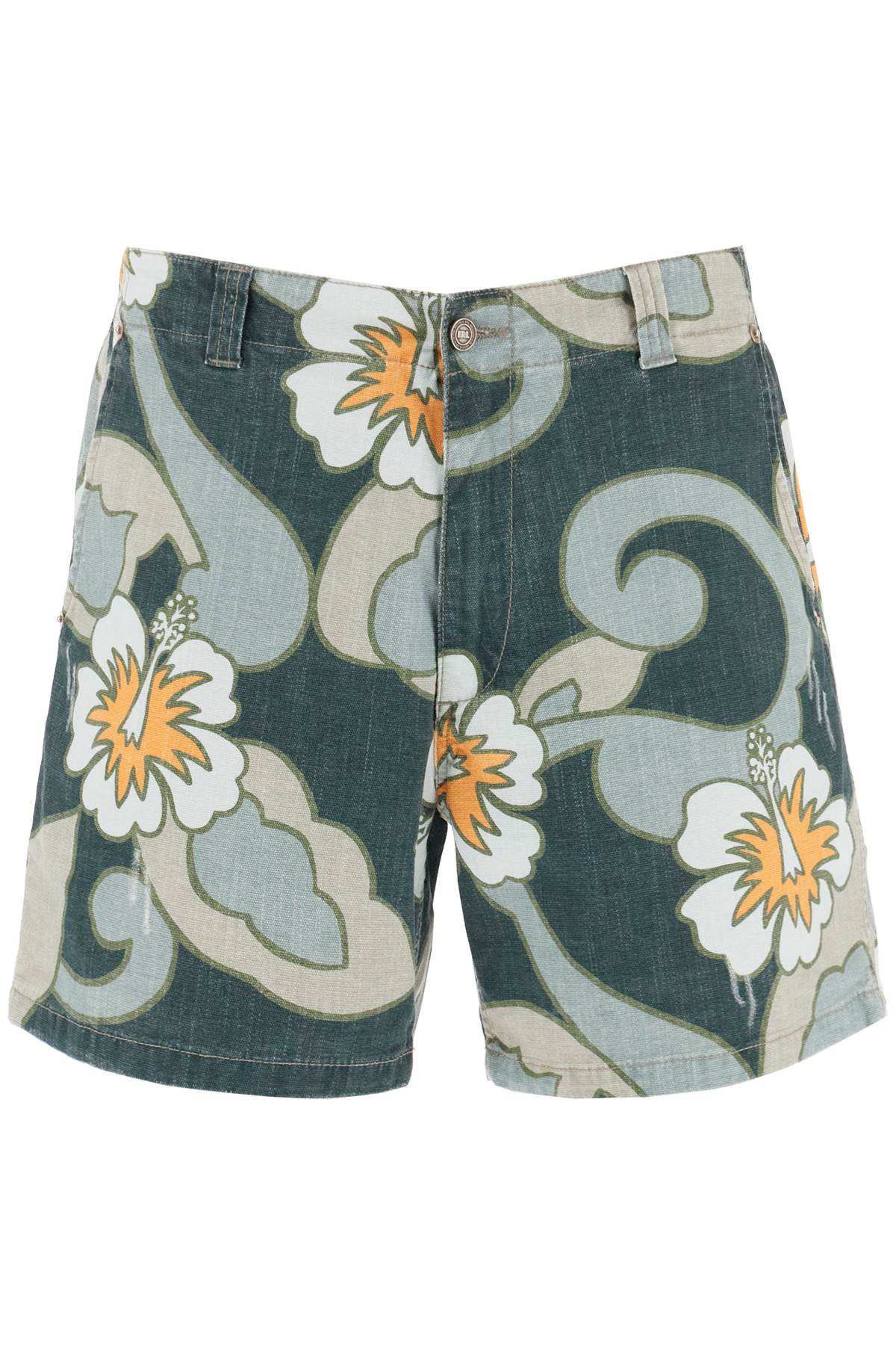 Erl Floral Print Bermida Shorts   Multicolor