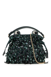 Anya Hindmarch Mini Frog Bag With Sequins   Green