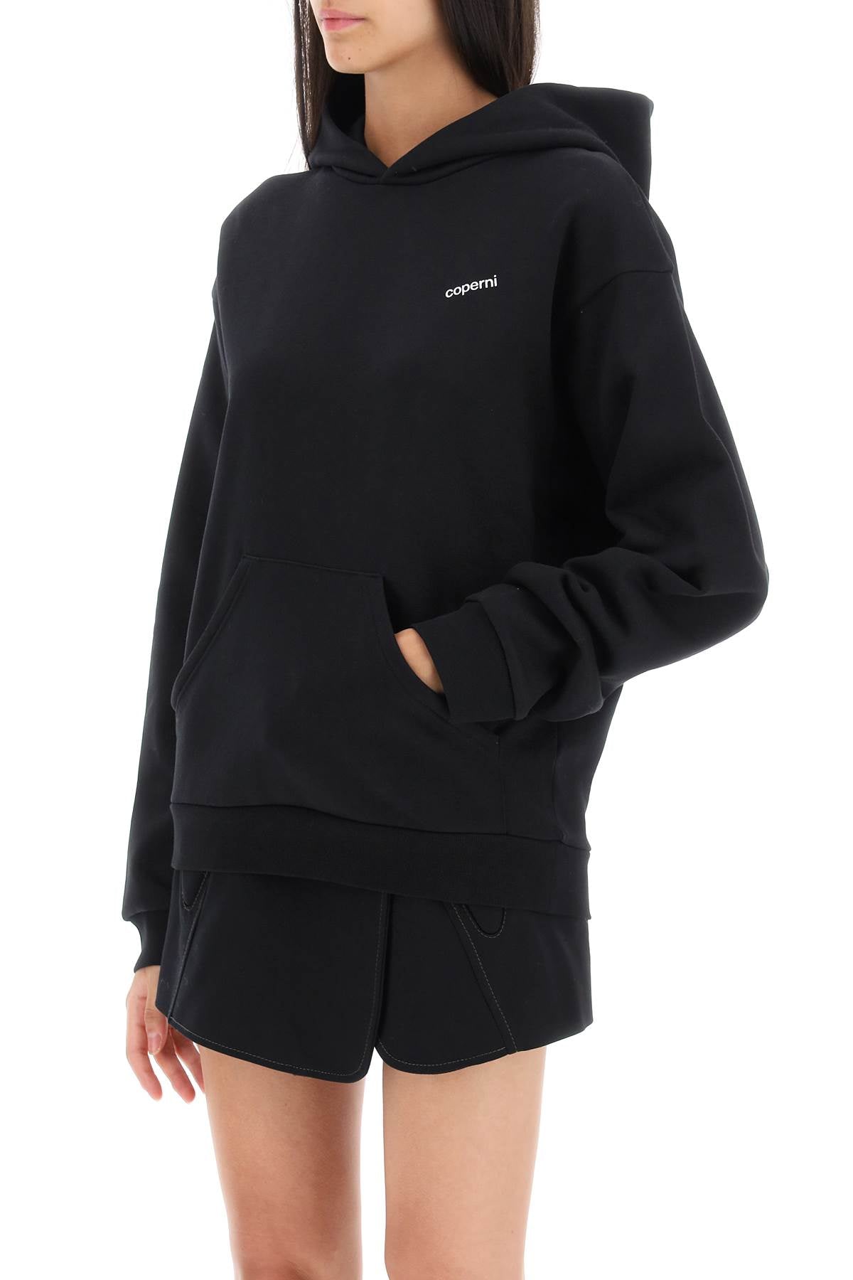 Coperni Logo Print Hoodie   Black