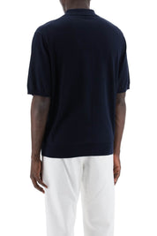 Closed Soft Fine Knit Polo Shirt   Blue