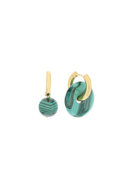 Timeless Pearly Malachite Earrings   Green