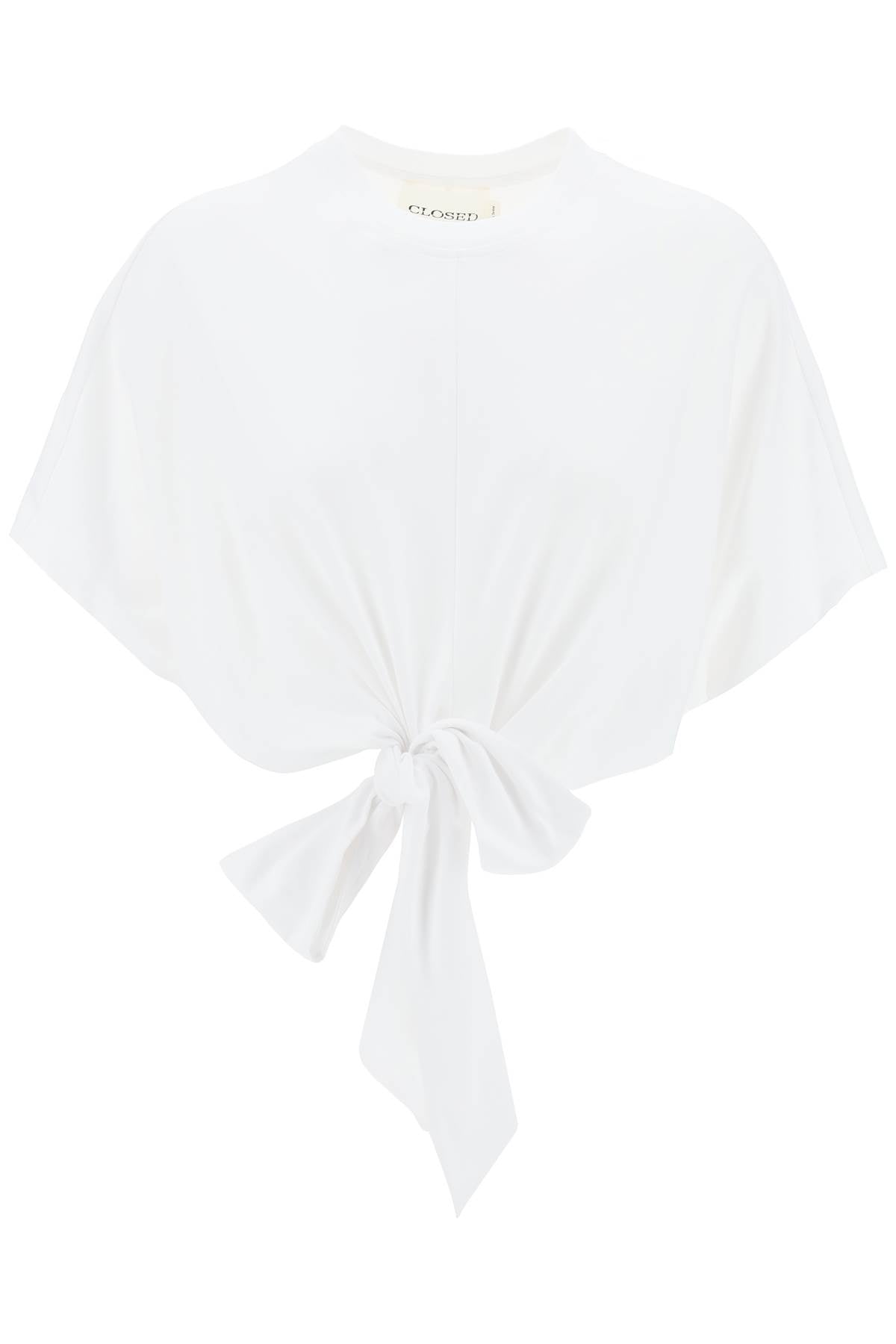 Closed T Shirt With Knot Detail   White