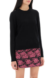 Ganni Sweater With Butterfly Buttons   Black