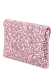 Versace La Medusa Envelope Clutch With Crystals   Pink