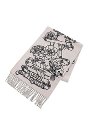 Alexander Mcqueen Wool Reversibile Scarf   Beige