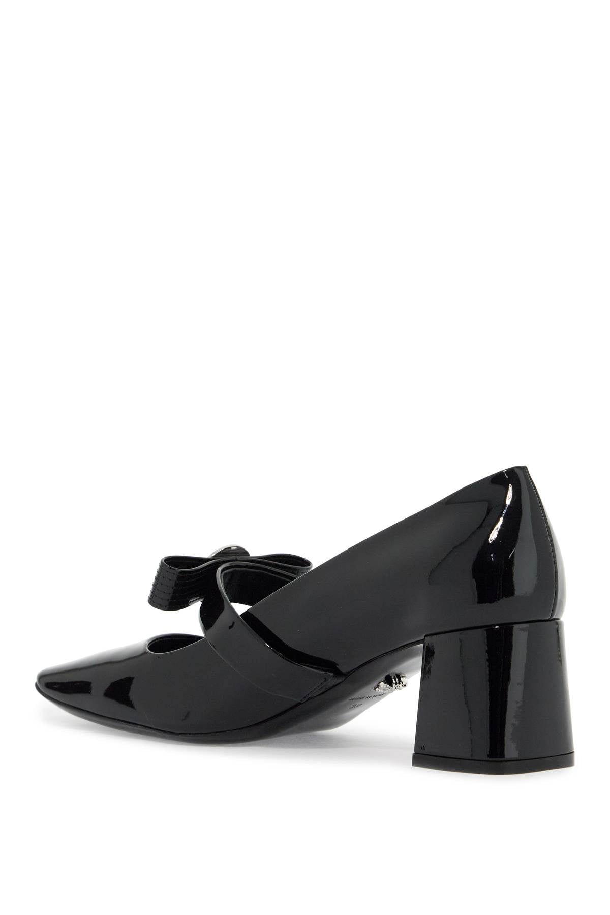 Versace "gianni Ribbon Patent Leather Dé   Black