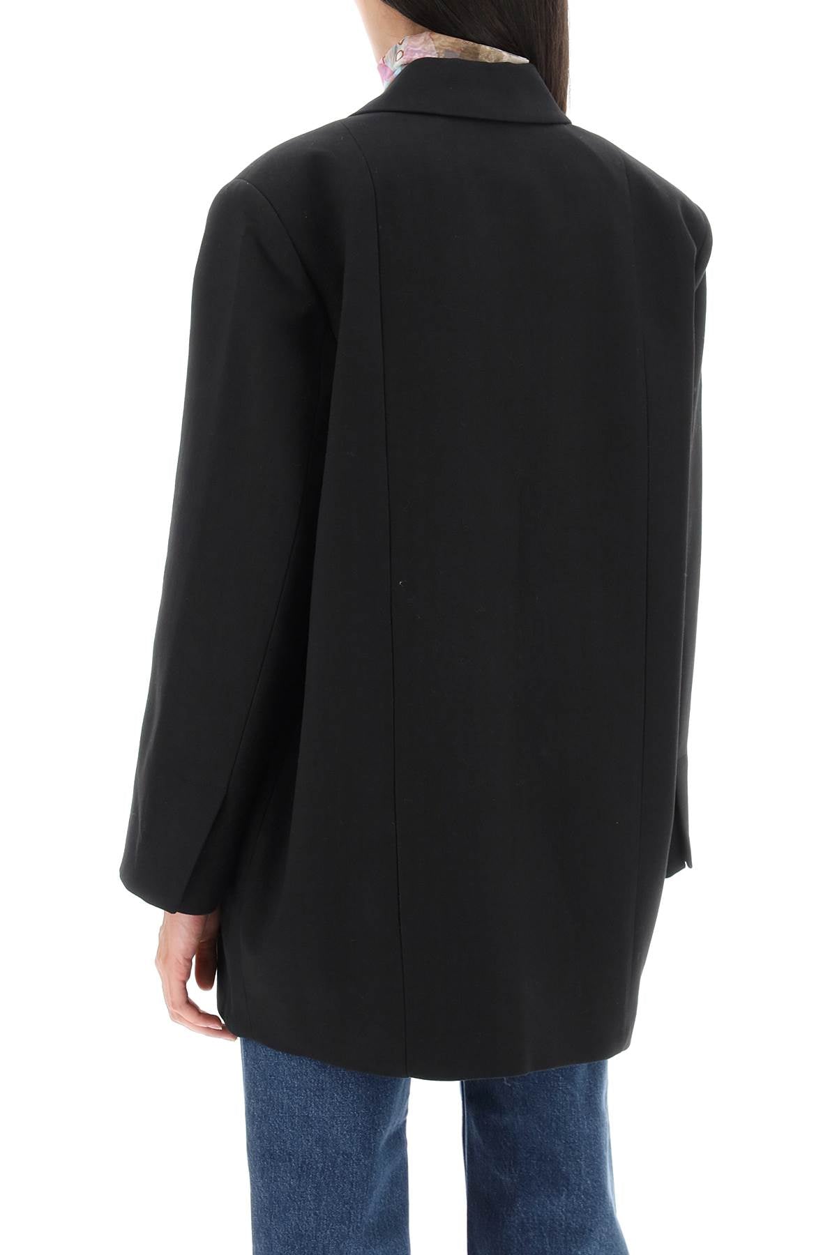 Ganni Oversized Single Breasted Blazer   Black