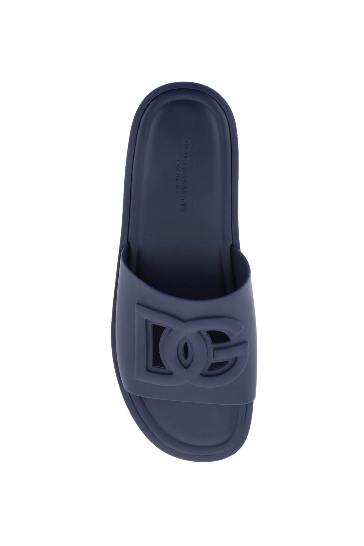 Dolce & Gabbana Dg Rubber Slides   Blue