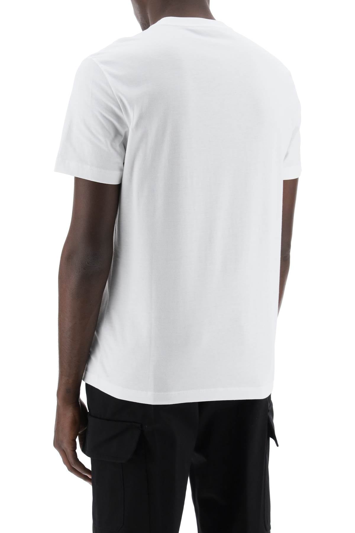 Versace Embroidered Logo T Shirt   White