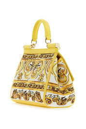 Dolce & Gabbana Medium Sicily Handbag With Maiolica Embroidery   Yellow