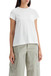 Sacai Pleated Back T Shirt   White