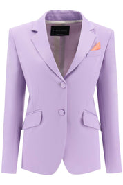 Hebe Studio 'Goldie' Satin Blazer   Purple