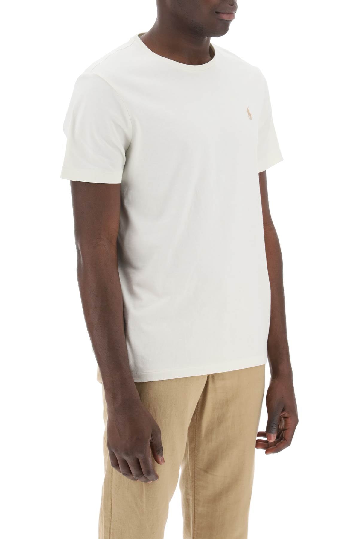 Polo Ralph Lauren Custom Slim Fit Jersey T Shirt   White