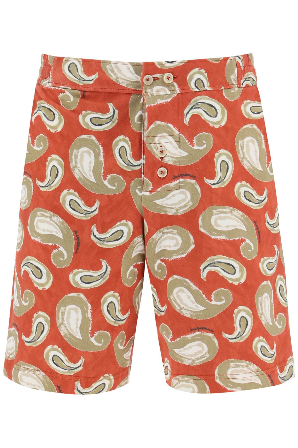 Jacquemus 'Le Short Pingo' Printed Shorts   Orange