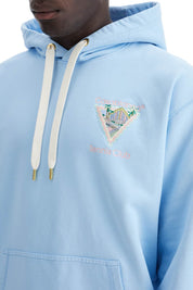 Casablanca Hooded Sweatshirt From Maison De   Light Blue