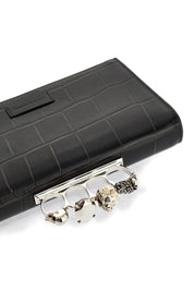 Alexander Mcqueen Four Rings Pouch   Black