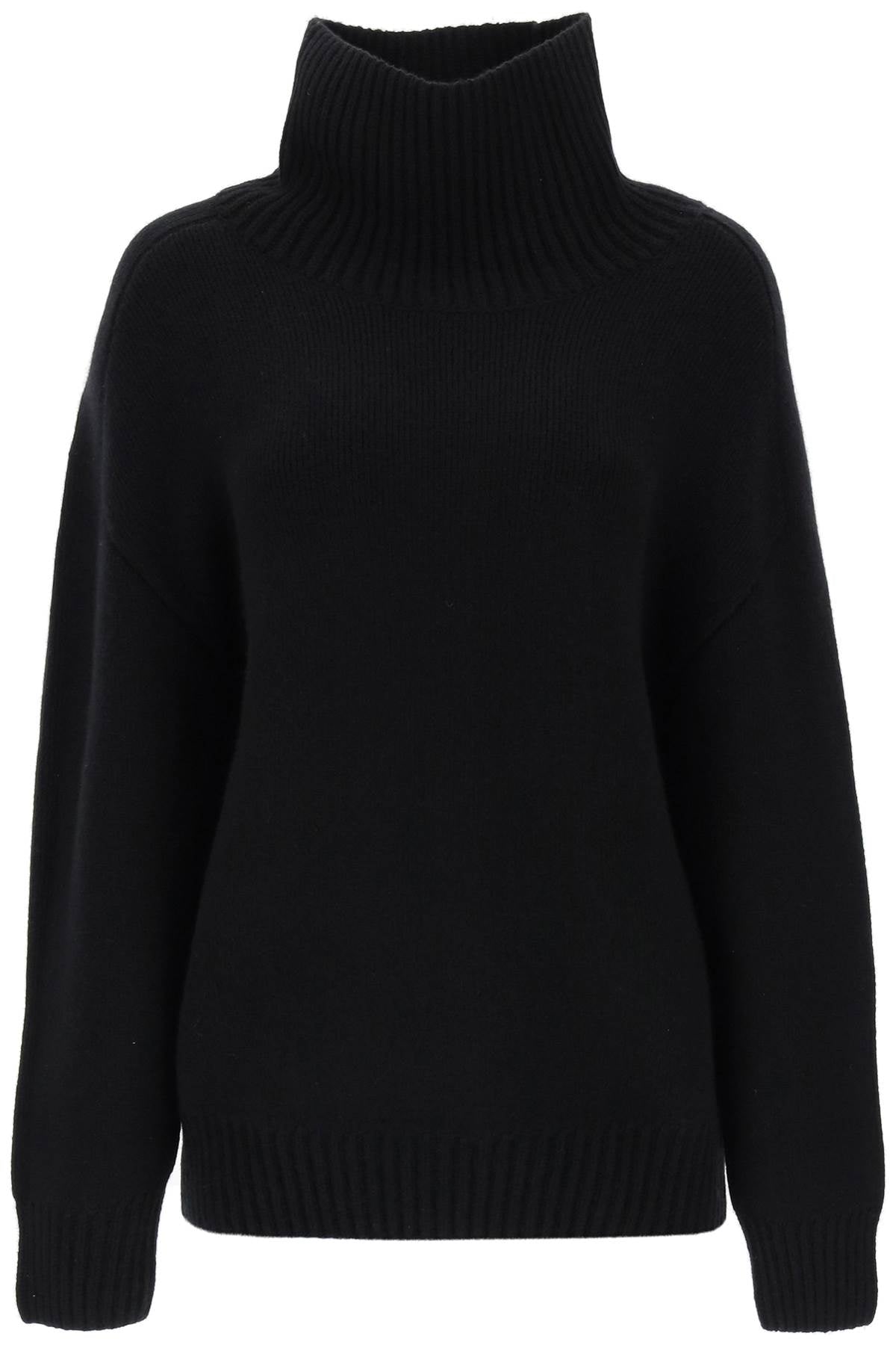 Khaite 'Landen' Oversized Funnel Neck Sweater   Black