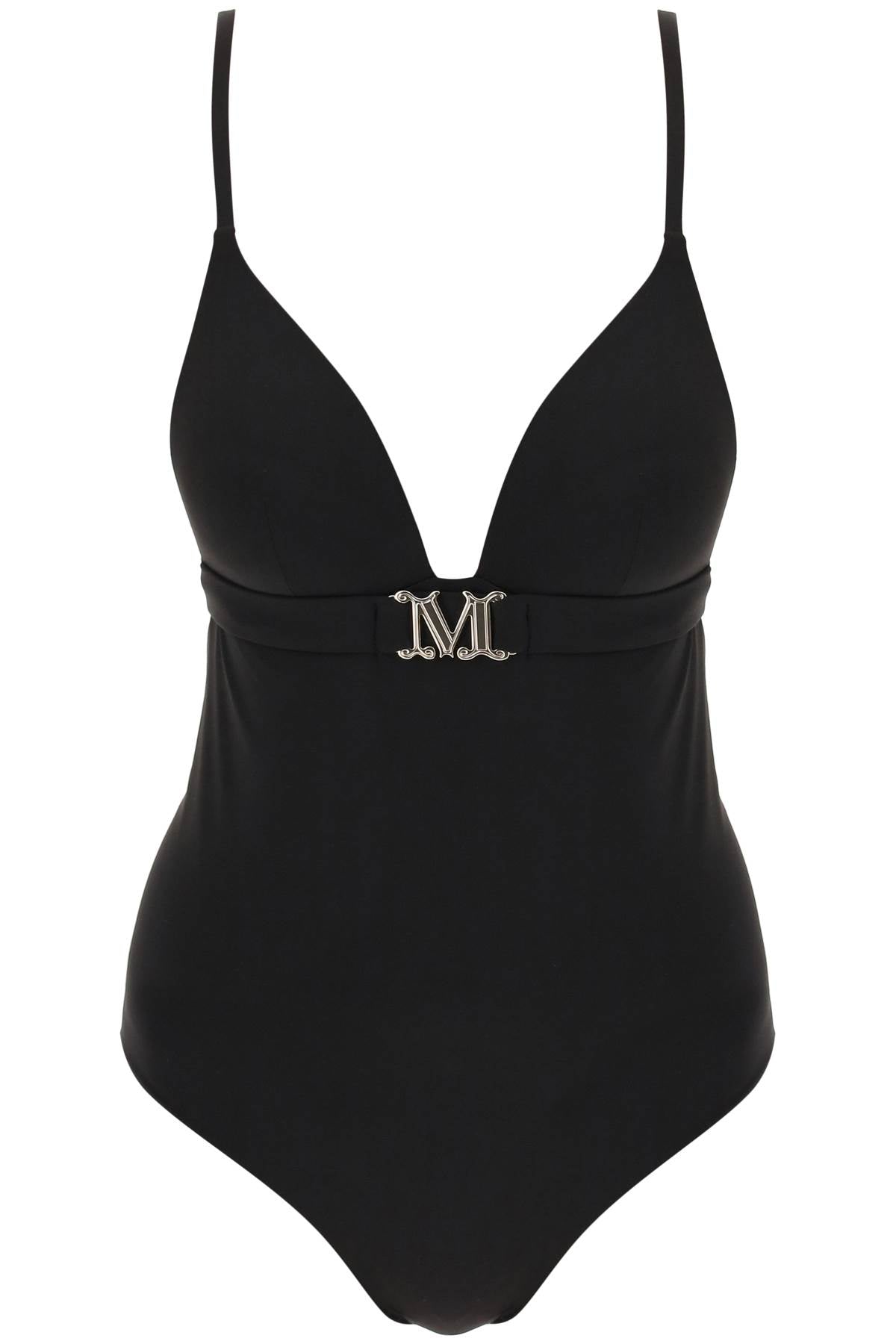 Max Mara Beachwear One Piece Swimsuit With Cup   Black