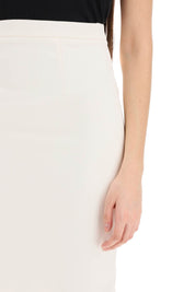 Roland Mouret Midi Cady Skirt In   White