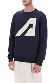 Autry Crew Neck Sweatshirt With Logo Print   Blue