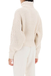 Mvp Wardrobe Visconti Cable Knit Sweater   White