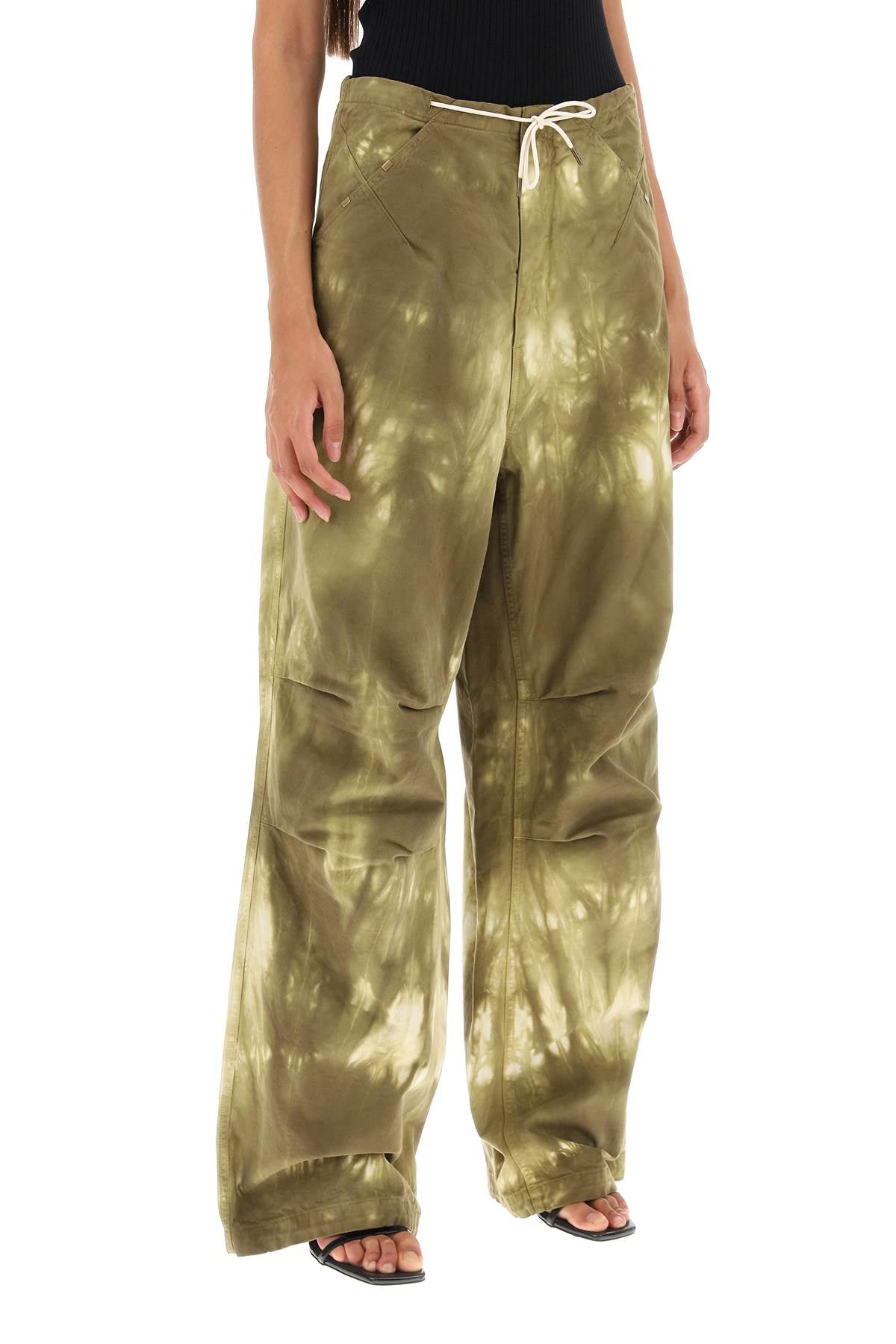 Darkpark Daisy Tie Dye Baggy Pants   Green