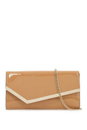 Jimmy Choo Patent Leather Emmie Clutch   Brown