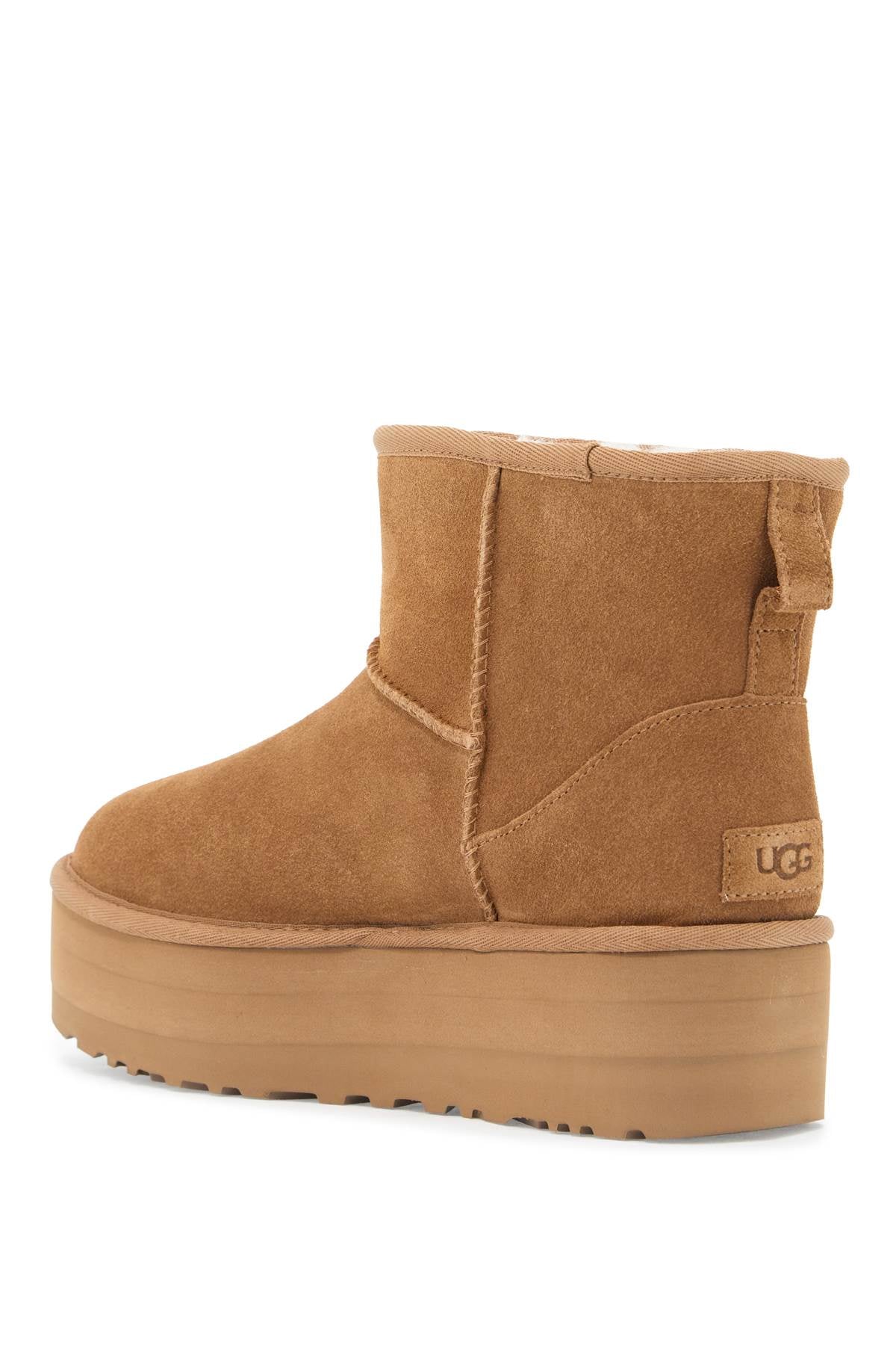 Ugg Classic Mini Platform Ankle Boots   Brown