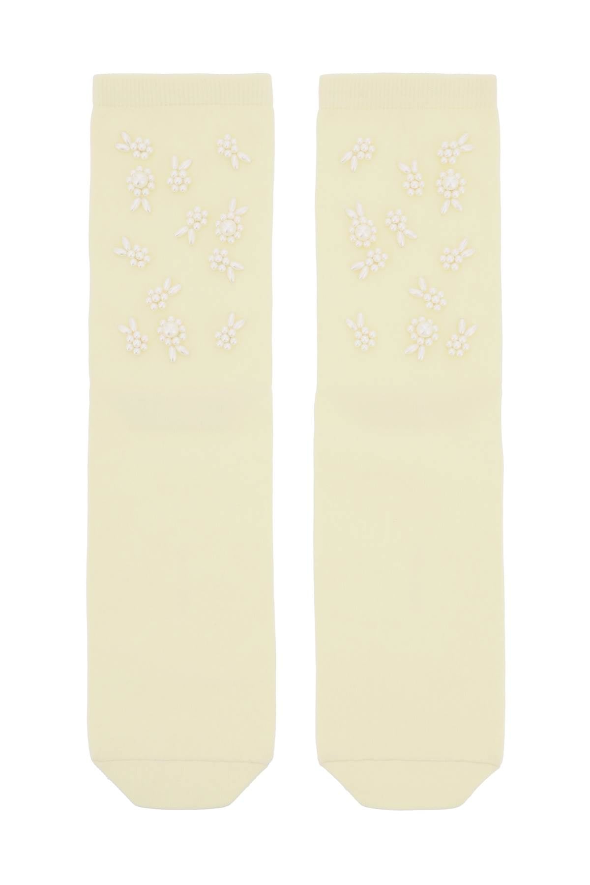 Simone Rocha Crystals Socks   White