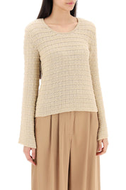 By Malene Birger Replace With Double Quotecharmina Cotton Knit Pullover   Beige