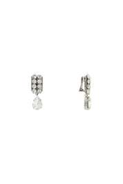 Alessandra Rich Dangling Clip On Earrings   Silver