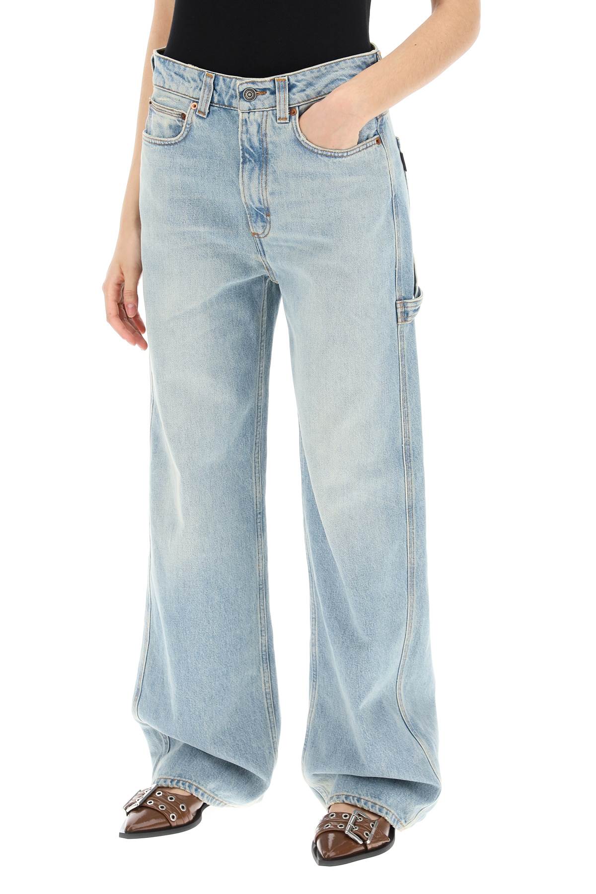 Haikure Winona Wide Leg Jeans   Blue