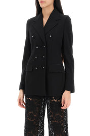 Dolce & Gabbana Turlington Jacket In Milano Stitch   Black