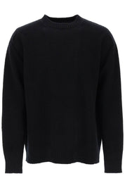 Oamc Wool Sweater With Jacquard Logo   Black