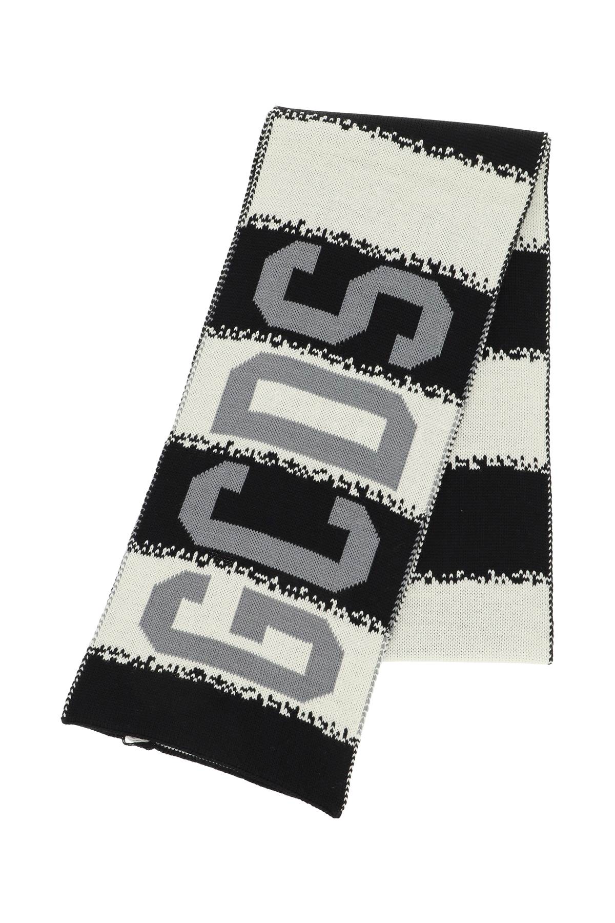 Gcds Wool Blend Scarf   White