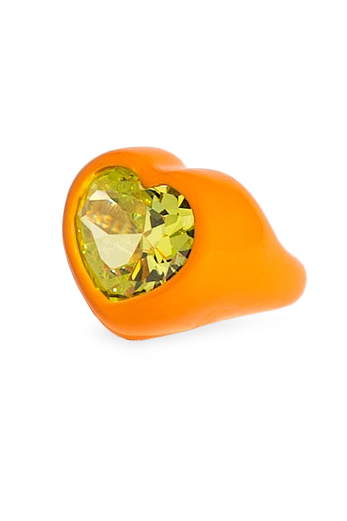 Dans Les Rues Lux Heart Ring   Orange