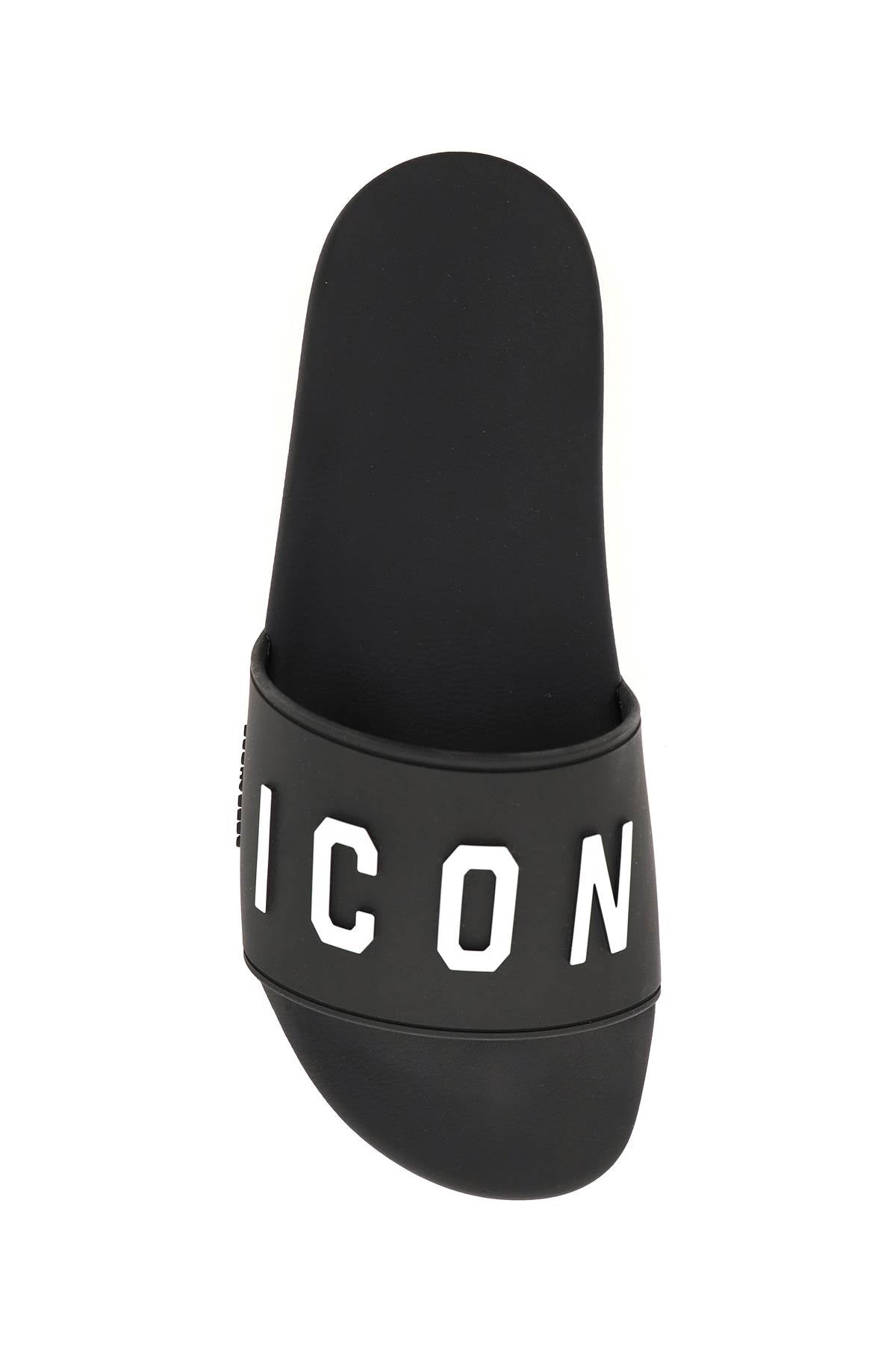 Dsquared2 Icon Rubber Slides   Black