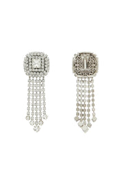 Alessandra Rich Dangling Clip On Earrings   Silver