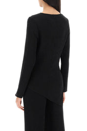 By Malene Birger Simone Asymmetric Blouse   Black