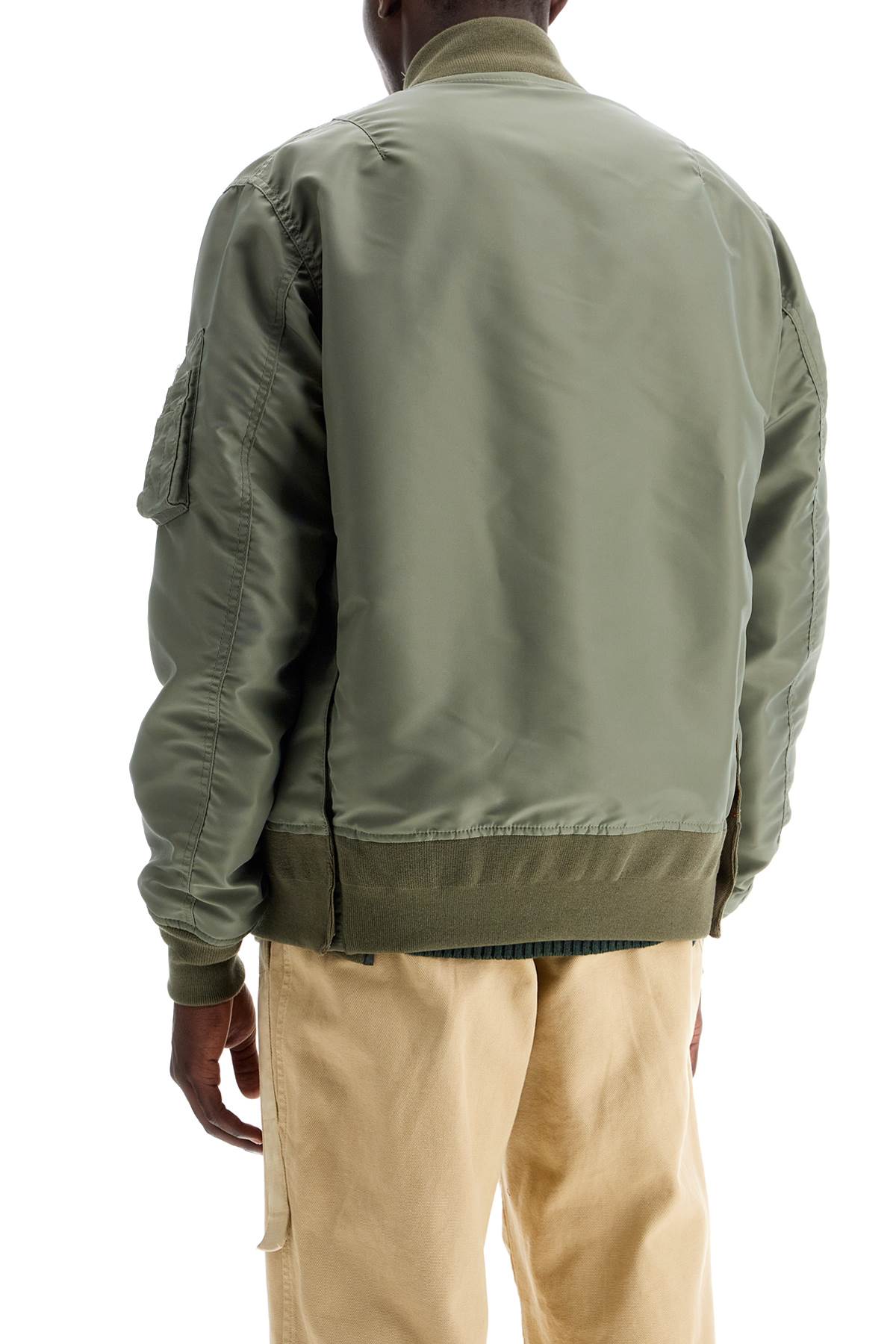 Sacai Nylon Bomber Jacket   Khaki