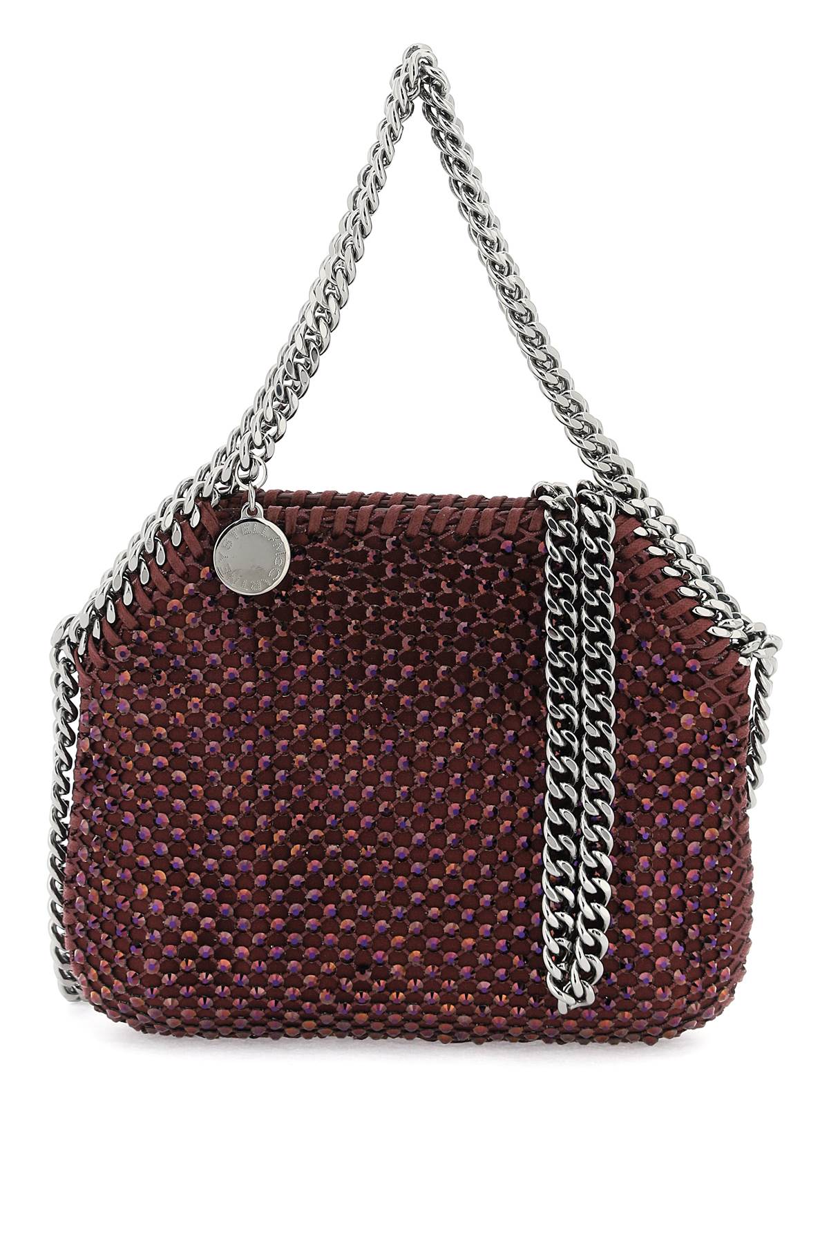 Stella Mc Cartney Falabella Mini Bag With Mesh And Crystals   Purple