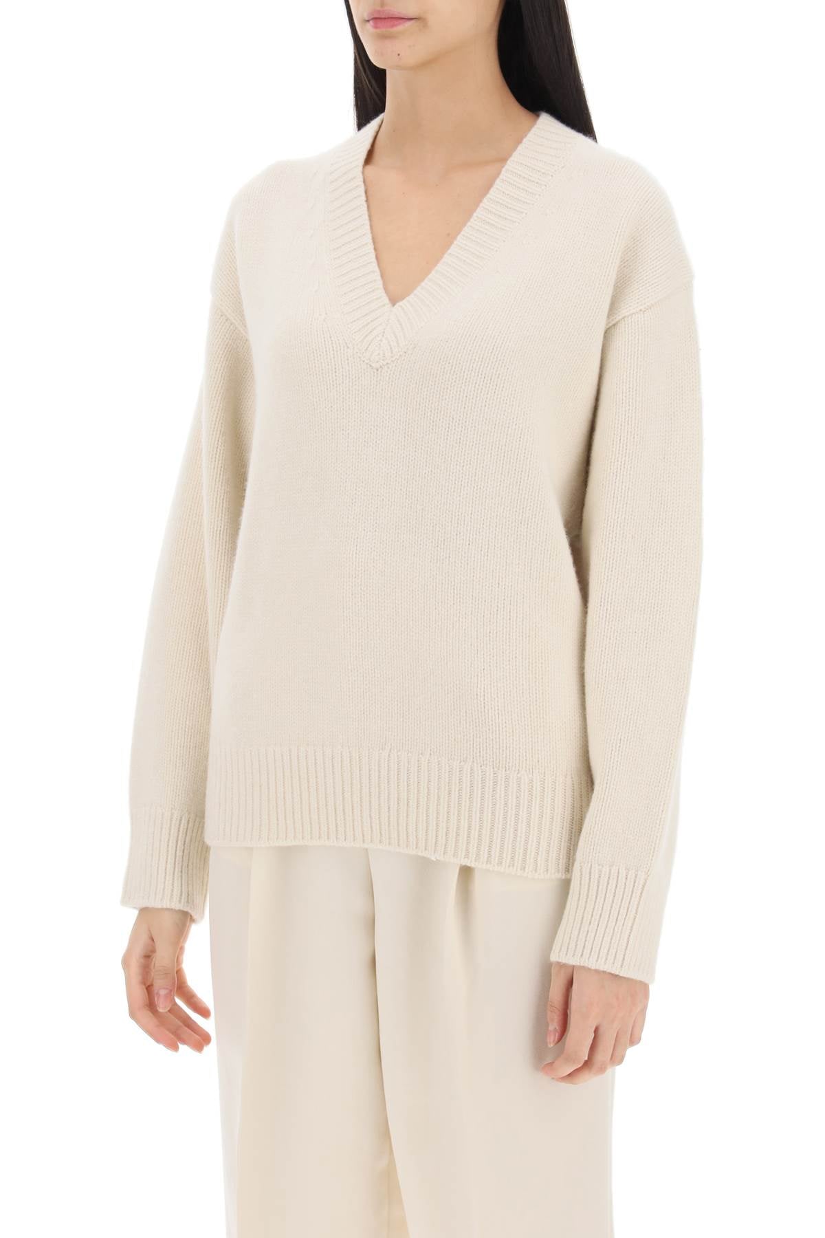 Toteme Wool And Cashmere Sweater   White