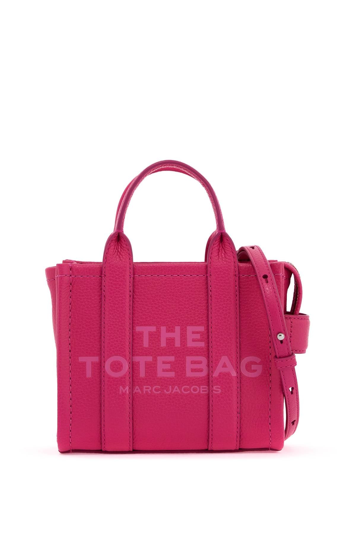 Marc Jacobs The Leather Mini Tote Bag   Fuchsia