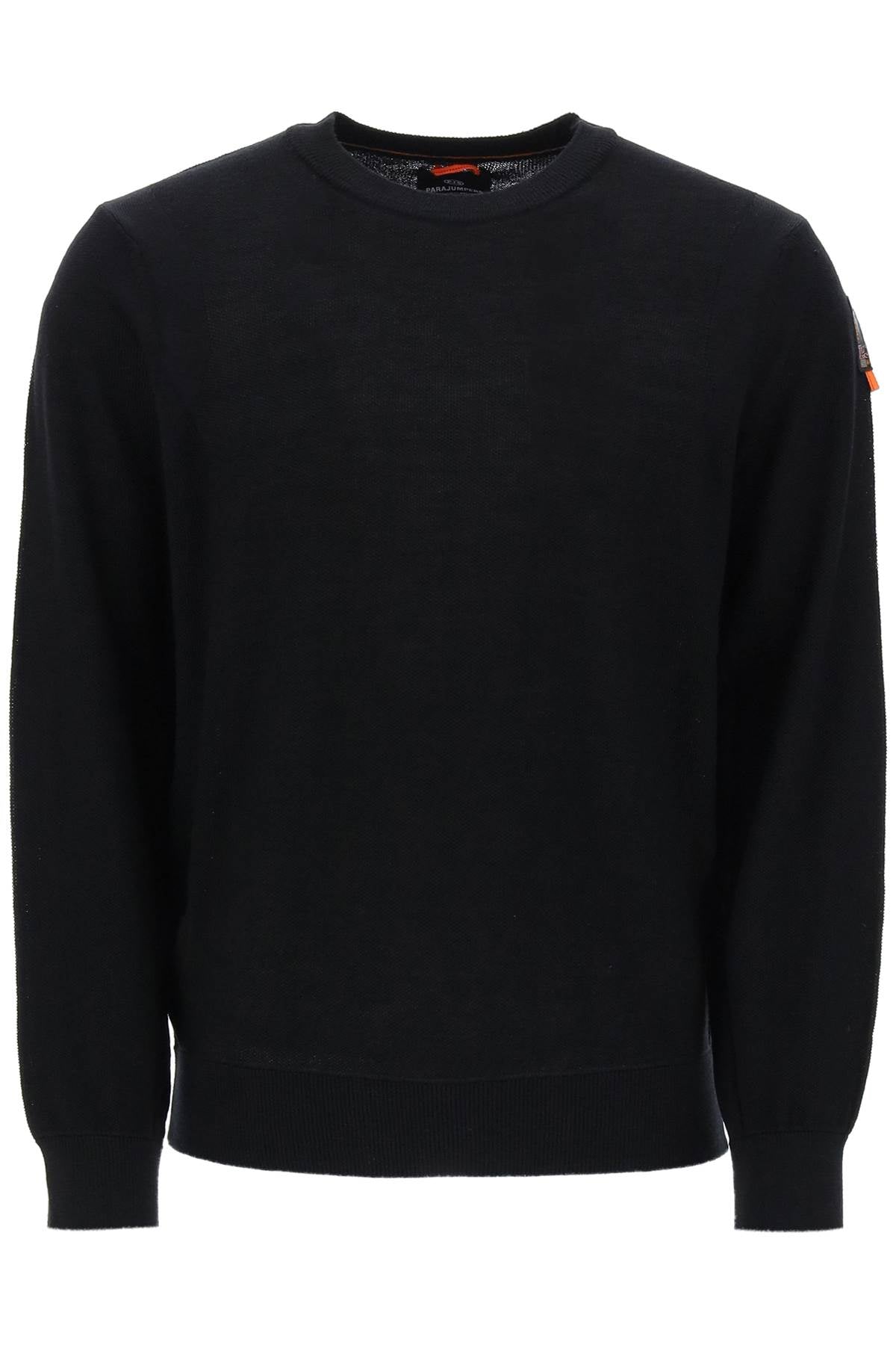 Parajumpers Tolly Sweater In Merino Wool   Black