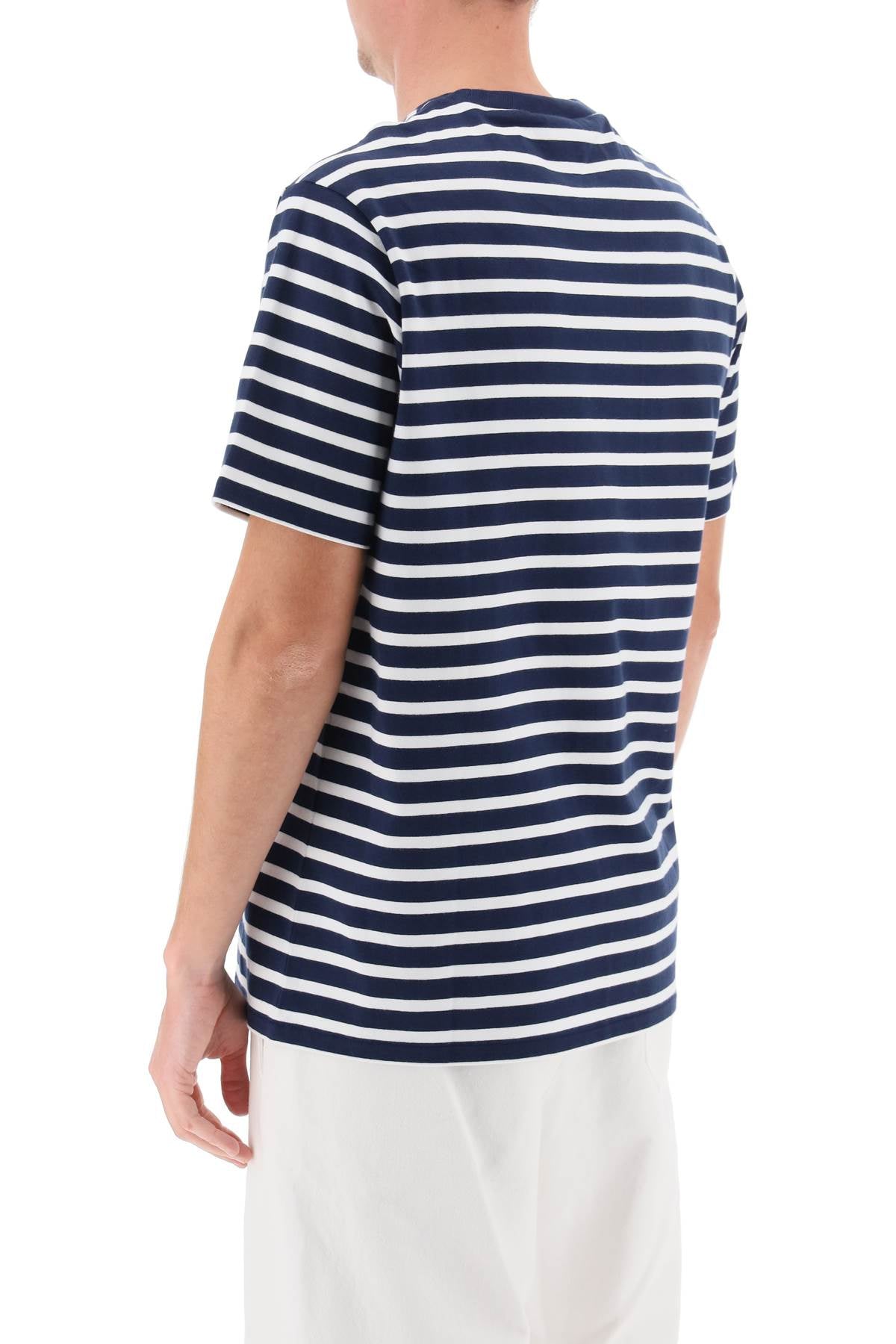 A.P.C. Emilien Striped T Shirt   White