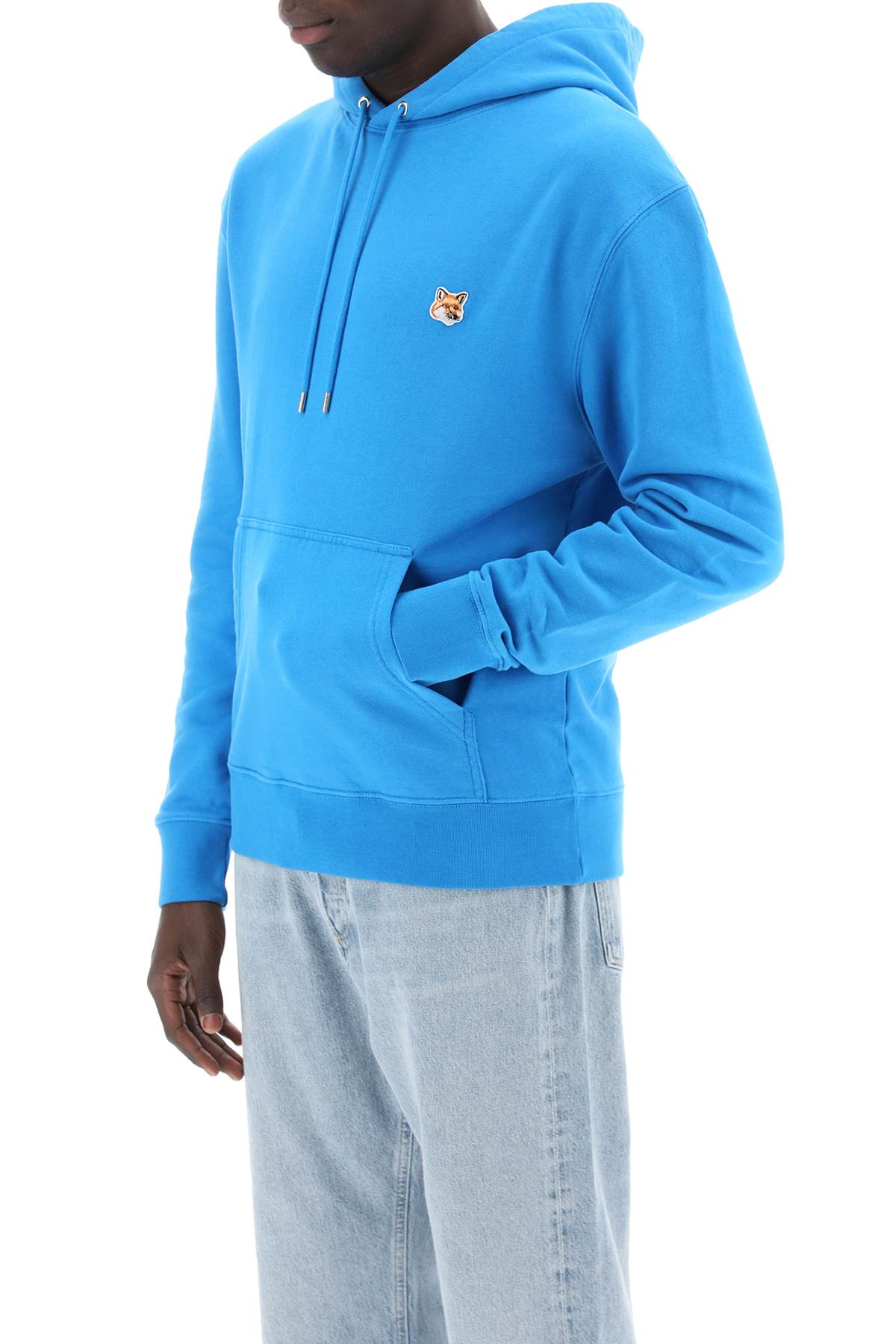 Maison Kitsune Fox Head Hooded Sweatshirt   Blue