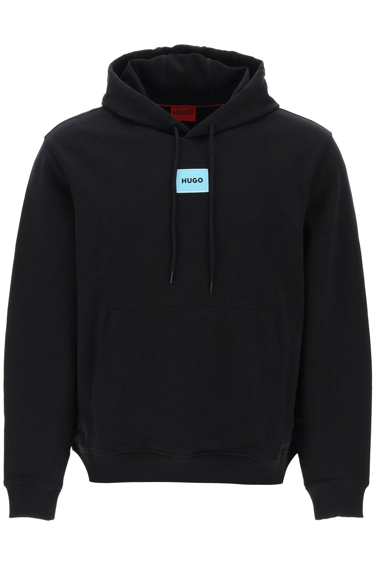 Hugo Daratschi Logo Patch Hoodie   Black